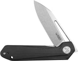 Kubey Royal Linerlock KU321P - Stonewashed 14C28N Sandvik Blade With Black G10 Handle And Extended Tang by Kubey