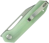 Kubey Royal Linerlock Jade KU321R - Jade G10 Handle, 14C28N Stainless Blade, Thumb Pull And Pocket Clip by Kubey