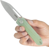 Kubey Royal Linerlock Jade KU321R - Jade G10 Handle, 14C28N Stainless Blade, Thumb Pull And Pocket Clip by Kubey