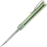 Kubey Royal Linerlock Jade KU321R - Jade G10 Handle, 14C28N Stainless Blade, Thumb Pull And Pocket Clip by Kubey