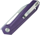 Kubey Royal Linerlock Purple KU321U - Purple G10 Handle With 14C28N Sandvik Stainless Steel Blade by Kubey