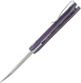 Kubey Royal Linerlock Purple KU321U - Purple G10 Handle With 14C28N Sandvik Stainless Steel Blade by Kubey