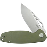 Kubey Tityus Linerlock - Green G10 Handle, 14C28N Sandvik Drop Point Blade, Extended Tang, Pocket Clip, Lanyard Hole by Kubey