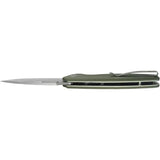 Kubey Tityus Linerlock - Green G10 Handle, 14C28N Sandvik Drop Point Blade, Extended Tang, Pocket Clip, Lanyard Hole by Kubey