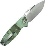 Kubey Tityus Linerlock Knife - Camo G10 Handle Stonewash 14C28N Sandvik Drop Point by Kubey