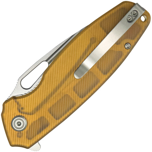 Kubey Tityus Linerlock Ultem KU322R - Ultem Handle Drop Point Knife With 14C28N Sandvik Steel by Kubey
