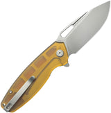 Kubey Tityus Linerlock Ultem KU322R - Ultem Handle Drop Point Knife With 14C28N Sandvik Steel by Kubey