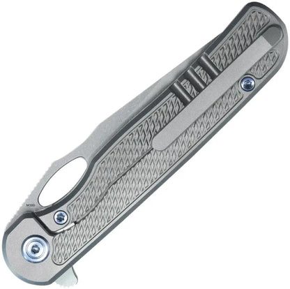 Kubey Hydro Framelock Gray KB323A - 3 Inch Satin Bohler M390 Blade With Titanium Handle For Everyday Carry by Kubey