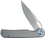 Kubey Hydro Framelock Gray KB323A - 3 Inch Satin Bohler M390 Blade With Titanium Handle For Everyday Carry by Kubey