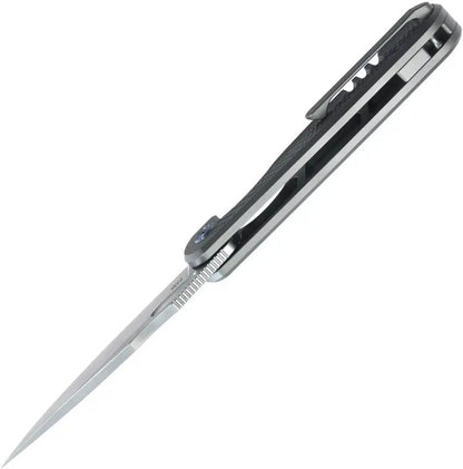 Kubey Hydro Framelock Gray KB323A - 3 Inch Satin Bohler M390 Blade With Titanium Handle For Everyday Carry by Kubey