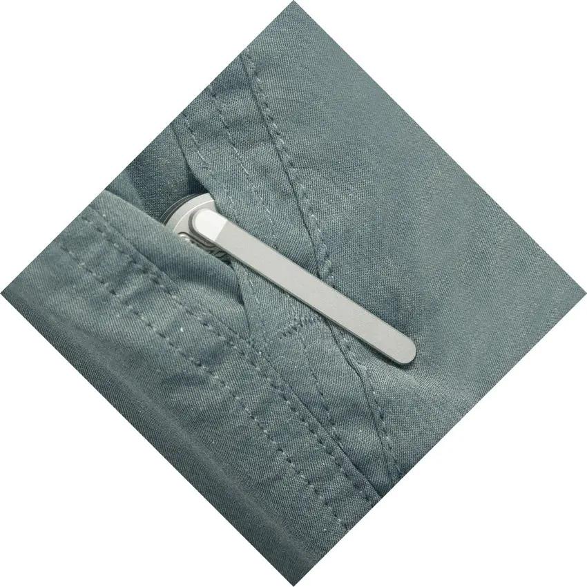 Kubey Hydro Framelock Gray KB323A - 3 Inch Satin Bohler M390 Blade With Titanium Handle For Everyday Carry by Kubey