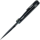 Kubey Hydro Framelock - Black KB323B 3 Inch Bohler M390 Blade With Textured Titanium Handle And Extended Tang by Kubey