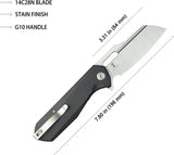 Kubey Atlas Framelock Black KU328D - 14C28N Sandvik Stainless Blade With Black G10 Handle by Kubey