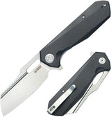 Kubey Atlas Framelock Black KU328D - 14C28N Sandvik Stainless Blade With Black G10 Handle by Kubey