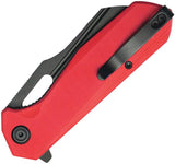 Kubey Atlas Linerlock Red KU328F - 14C28N Sandvik Stainless Blade Red G10 Handle by Kubey