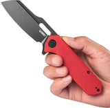 Kubey Atlas Linerlock Red KU328F - 14C28N Sandvik Stainless Blade Red G10 Handle by Kubey