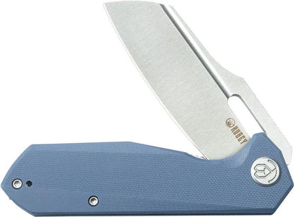 Kubey Atlas Linerlock Blue KU328H - Blue G10 Handle With Satin 14C28N Blade, Extended Tang, Thumb Pull, Pocket Clip by Kubey