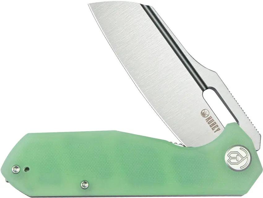 Kubey Atlas Linerlock Jade KU328I - Jade G10 Handle, Extended Tang, Thumb Pull, Pocket Clip EDC Knife by Kubey
