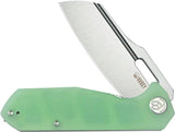 Kubey Atlas Linerlock Jade KU328I - Jade G10 Handle, Extended Tang, Thumb Pull, Pocket Clip EDC Knife by Kubey