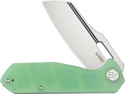 Kubey Atlas Linerlock Jade KU328I - Jade G10 Handle, Extended Tang, Thumb Pull, Pocket Clip EDC Knife by Kubey
