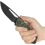 KB Knives Thalia Linerlock 80s Camo KB331A - Bohler M390 Blade With Carbon Fiber Handle by KB Knives