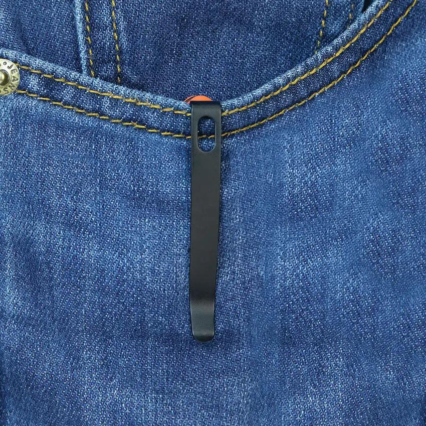 Kubey Thalia Front Flipper Orange G10 Knife 4.5 Inch Closed 3.25 Inch Sandvik 14C28N Stainless Blade Black Stonewash by Kubey
