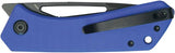 Kubey Thalia Front Flipper - Blue G10 Handle With 14C28N Sandvik Blade Black Stonewash 4.5 Inch Closed by Kubey