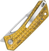 Kubey Thalia Front Flipper Ultem KU331Q - D2 Satin Blade, Ultem Handle, Extended Tang, Pocket Clip by Kubey