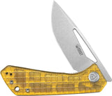 Kubey Thalia Front Flipper Ultem KU331Q - D2 Satin Blade, Ultem Handle, Extended Tang, Pocket Clip by Kubey