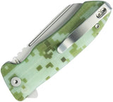 Kubey Creon Button Lock Camo KU336J - AUS-10A Stainless Blade, Bead Blast Finish, Digital Camo G10 Handle by Kubey