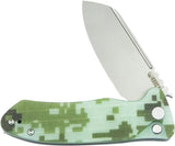 Kubey Creon Button Lock Camo KU336J - AUS-10A Stainless Blade, Bead Blast Finish, Digital Camo G10 Handle by Kubey