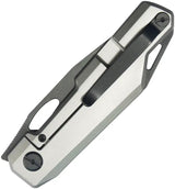 Kubey Verijero Framelock Ti Black KB340B - Black Stonewash 14C28N Stainless Blade With Gray Titanium Handle by Kubey