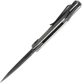 Kubey Verijero Framelock Ti Black KB340B - Black Stonewash 14C28N Stainless Blade With Gray Titanium Handle by Kubey