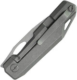 Kubey Verijero Framelock Ti BSW KB340E - Titanium Handle With Dark Stonewash Finish, Extended Tang, 3.38in Blade by Kubey