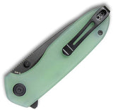 Kubey Belus EDC Linerlock Black Jade KU342B - AUS-10A Stainless Blade, Jade G10 Handle, Thumb Stud by Kubey