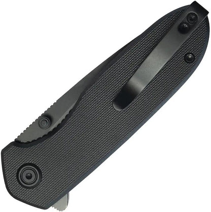 Kubey Belus EDC Linerlock Black G10 Handle AUS-10A Blade Extended Tang - Compact EDC Knife by Kubey