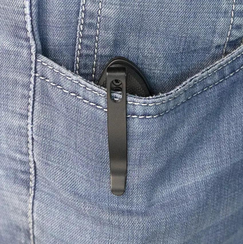 Kubey Belus EDC Linerlock Black G10 Handle AUS-10A Blade Extended Tang - Compact EDC Knife by Kubey