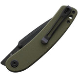 Kubey Momentum Linerlock Green KU344B - D2 Tool Steel Blade With Green G10 Handle And Extended Tang by Kubey
