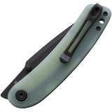 Kubey Momentum Linerlock Jade KU344C - 3.5 Inch D2 Tool Steel Blade, Jade G10 Handle, Extended Tang by Kubey
