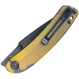 Kubey Momentum Linerlock Ultem KU344N - Ultem Handle, Extended Tang Knife With Stonewash AUS-10A Blade by Kubey
