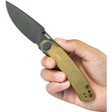 Kubey Momentum Linerlock Ultem KU344N - Ultem Handle, Extended Tang Knife With Stonewash AUS-10A Blade by Kubey