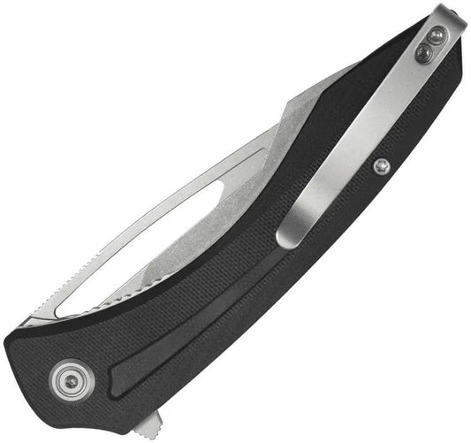 Kubey Merced Linerlock - 14C28N Sandvik Stainless Blade With Black G10 Handle Pocket Clip by Kubey
