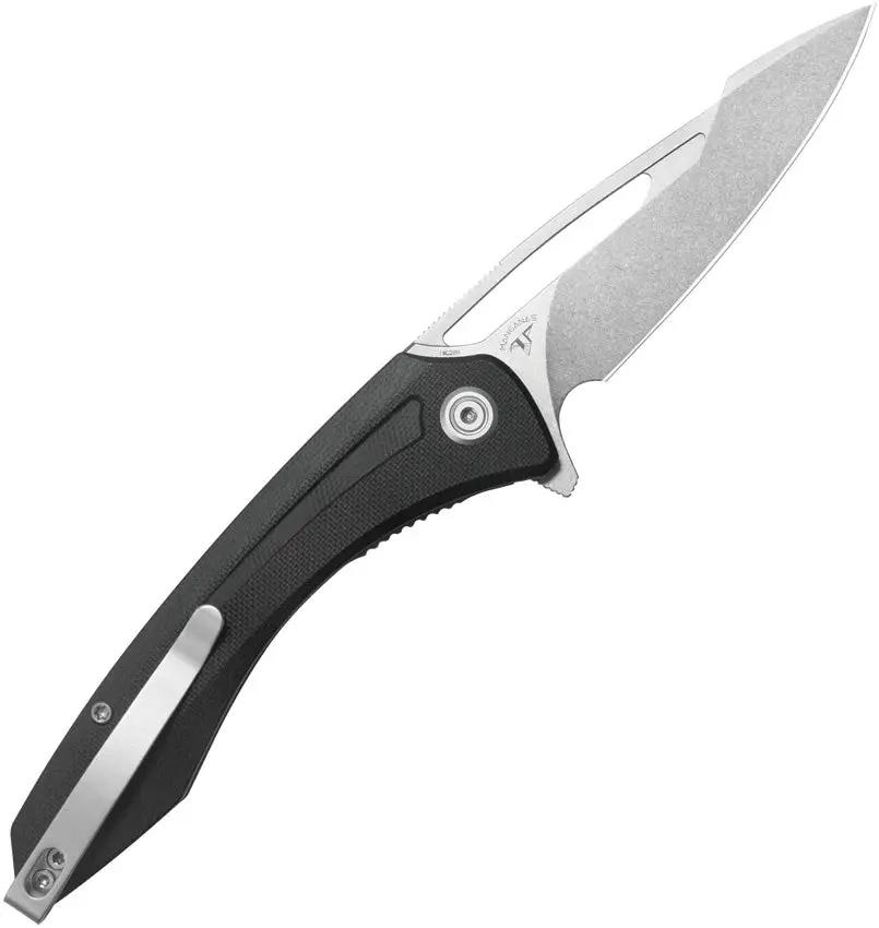 Kubey Merced Linerlock - 14C28N Sandvik Stainless Blade With Black G10 Handle Pocket Clip by Kubey