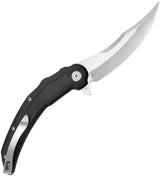 Kubey Wave Crest Linerlock Black G10 - Satin 14C28N Sandvik Blade With Extended Tang by Kubey