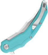 Kubey Wave Crest Linerlock Tiffany KU346B - Pikal Style Blade With Tiffany Blue G10 Handle by Kubey