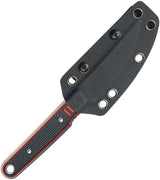 Kubey JL Fixie Fixed Blade Knife - 14C28N Sandvik Stainless, Black Red G10 Handle, Full Tang, Kydex Sheath by Kubey