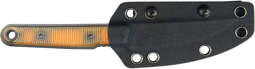 Kubey JL Fixie Fixed Blade Ultem Black KU355D - 14C28N Sandvik Stainless Blade, Full Tang, Lanyard Hole by Kubey