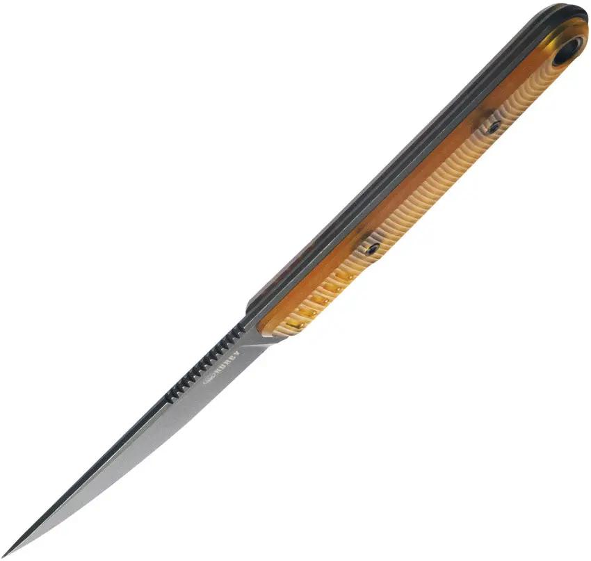 Kubey JL Fixie Fixed Blade Ultem Black KU355D - 14C28N Sandvik Stainless Blade, Full Tang, Lanyard Hole by Kubey