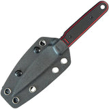 Kubey JL Fixed Blade Knife - Full Tang Durability With Black Red G10 Handle And Kydex Sheath by Kubey