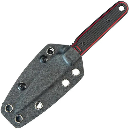 Kubey JL Fixed Blade Knife - Full Tang Durability With Black Red G10 Handle And Kydex Sheath by Kubey
